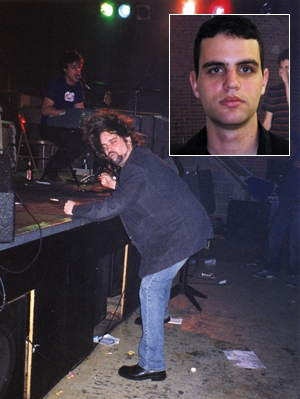 Froemer has a good time, to the dismay of concertgoers like Grant (inset).